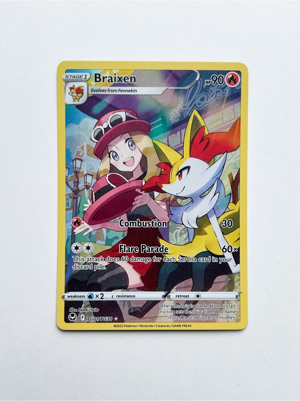 Braixen Pokémon card